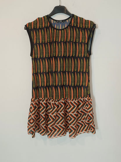 ZARA. Top estampado volante T.s