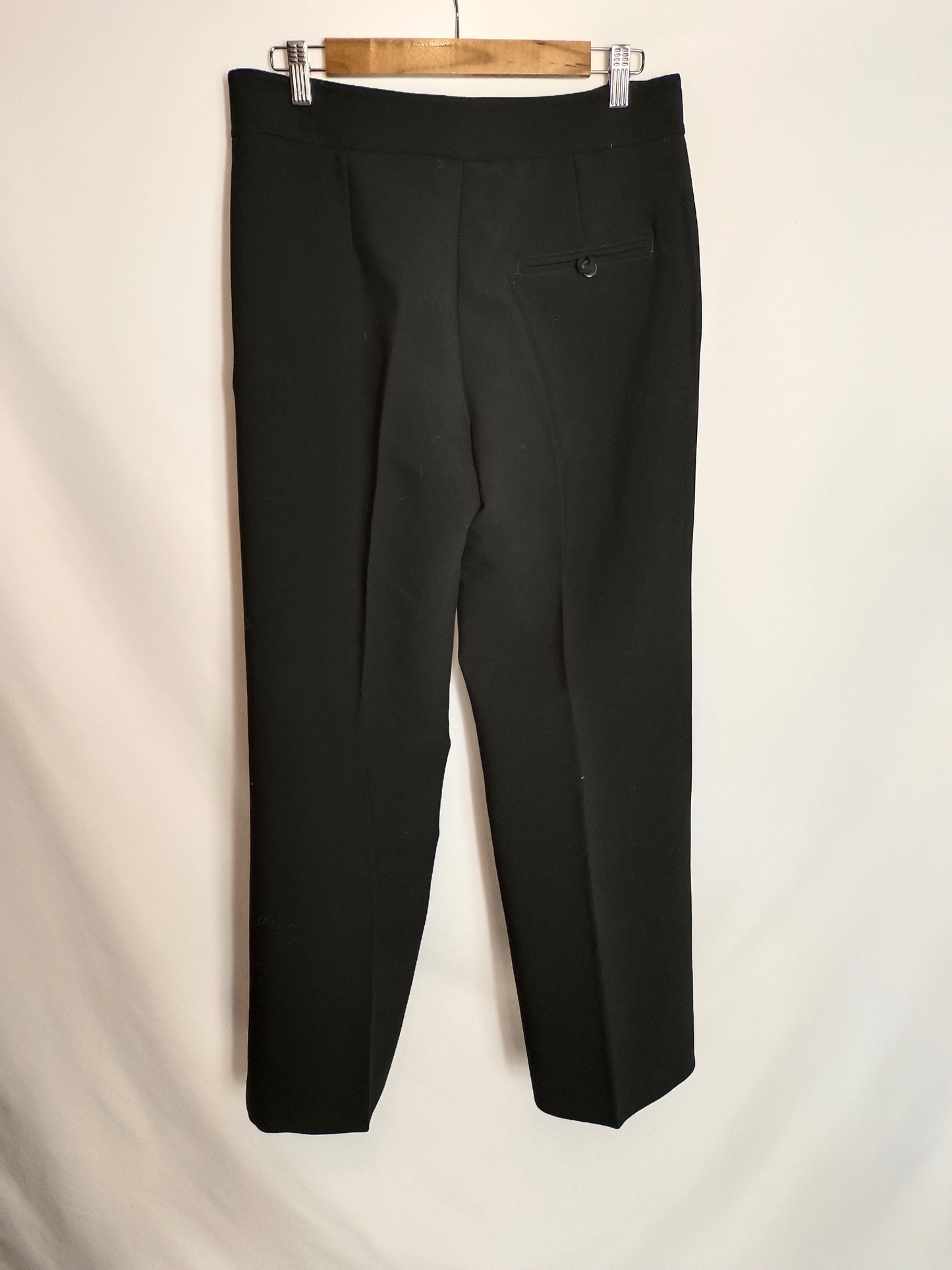MANGO. Pantalón ancho negro T.40