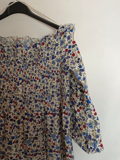 MANGO. Vestido corto flores T.m