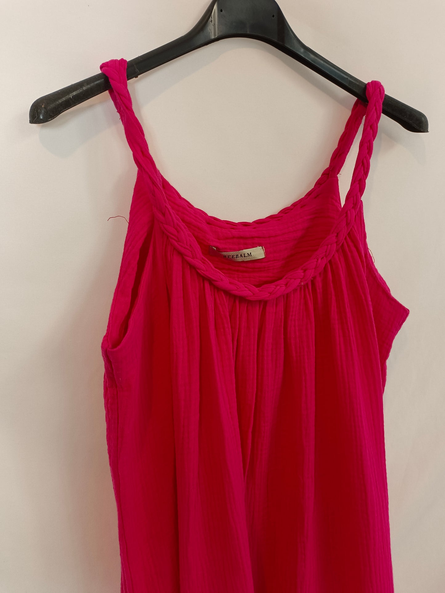 BEEBALM. Vestido largo rosa bambula T.1(s)