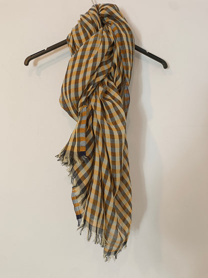 BECK SÓNDERGARD. Fular cuadros algodón