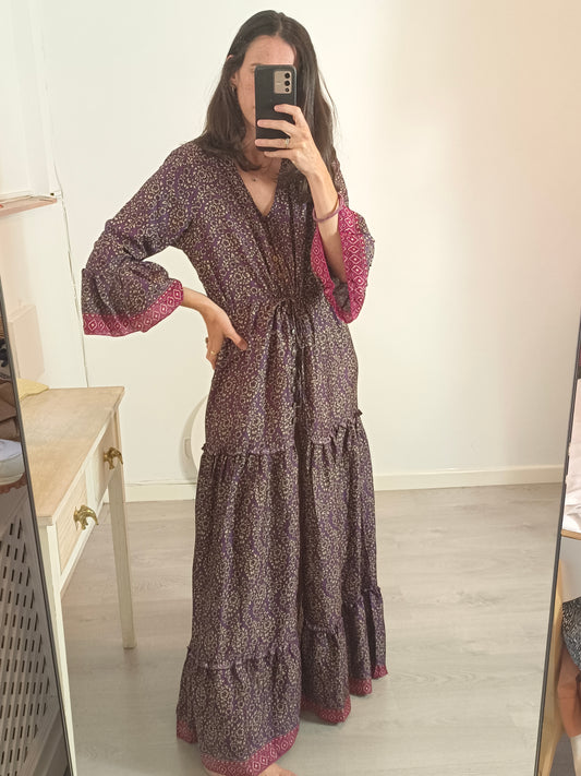 OTHERS. Long silk dress (S/M)