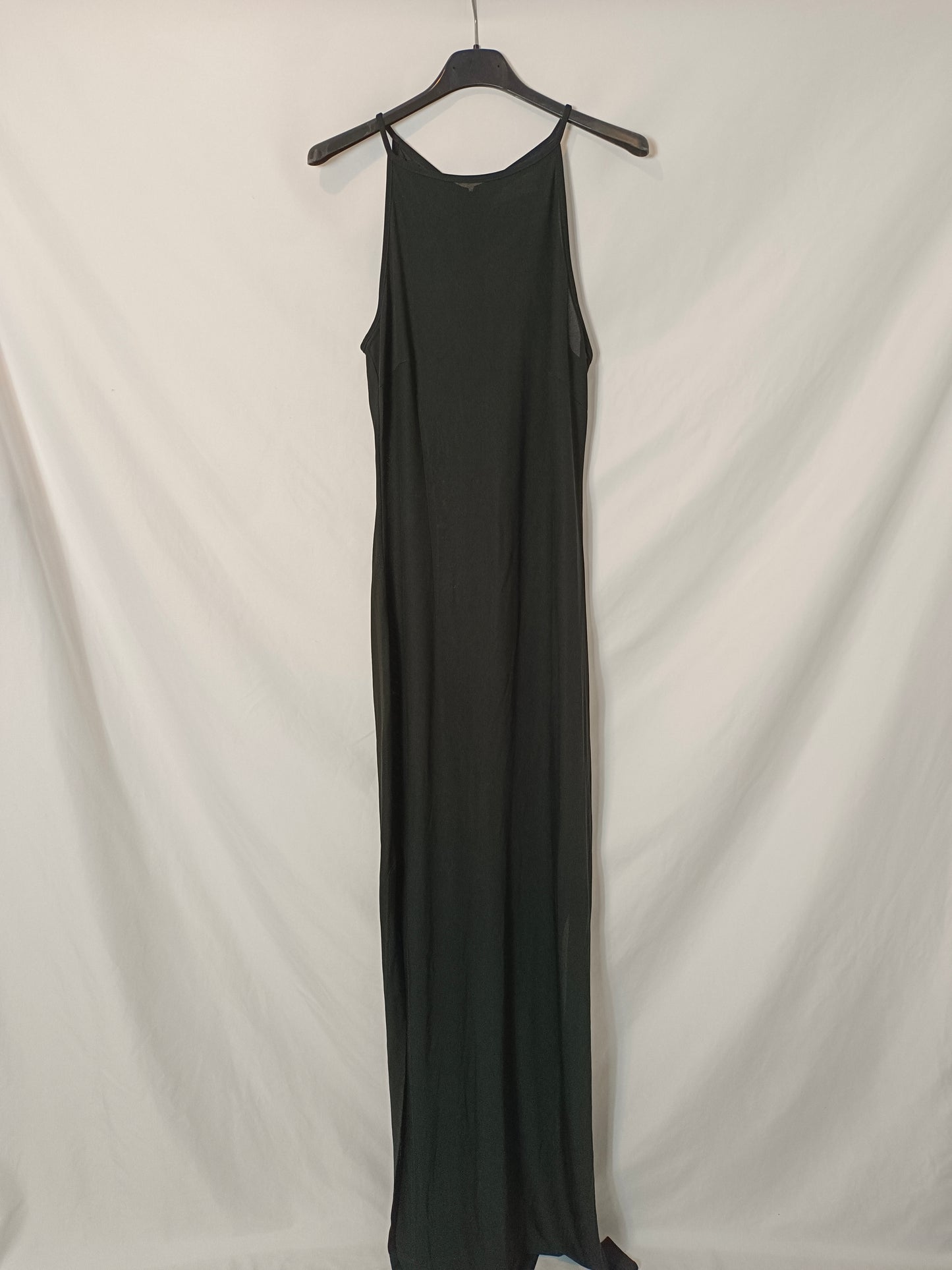 ZARA. Vestido largo negro T.38
