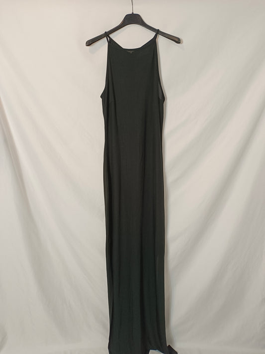 ZARA. Vestido largo negro T.38