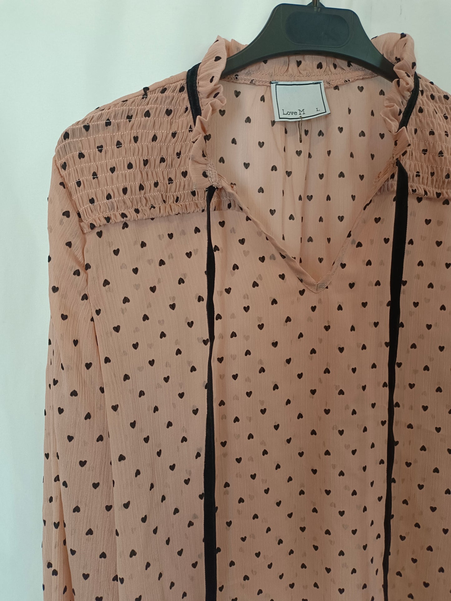 LOVE M. Blusa rosa corazones T.l