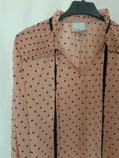 LOVE M. Blusa rosa corazones T.l
