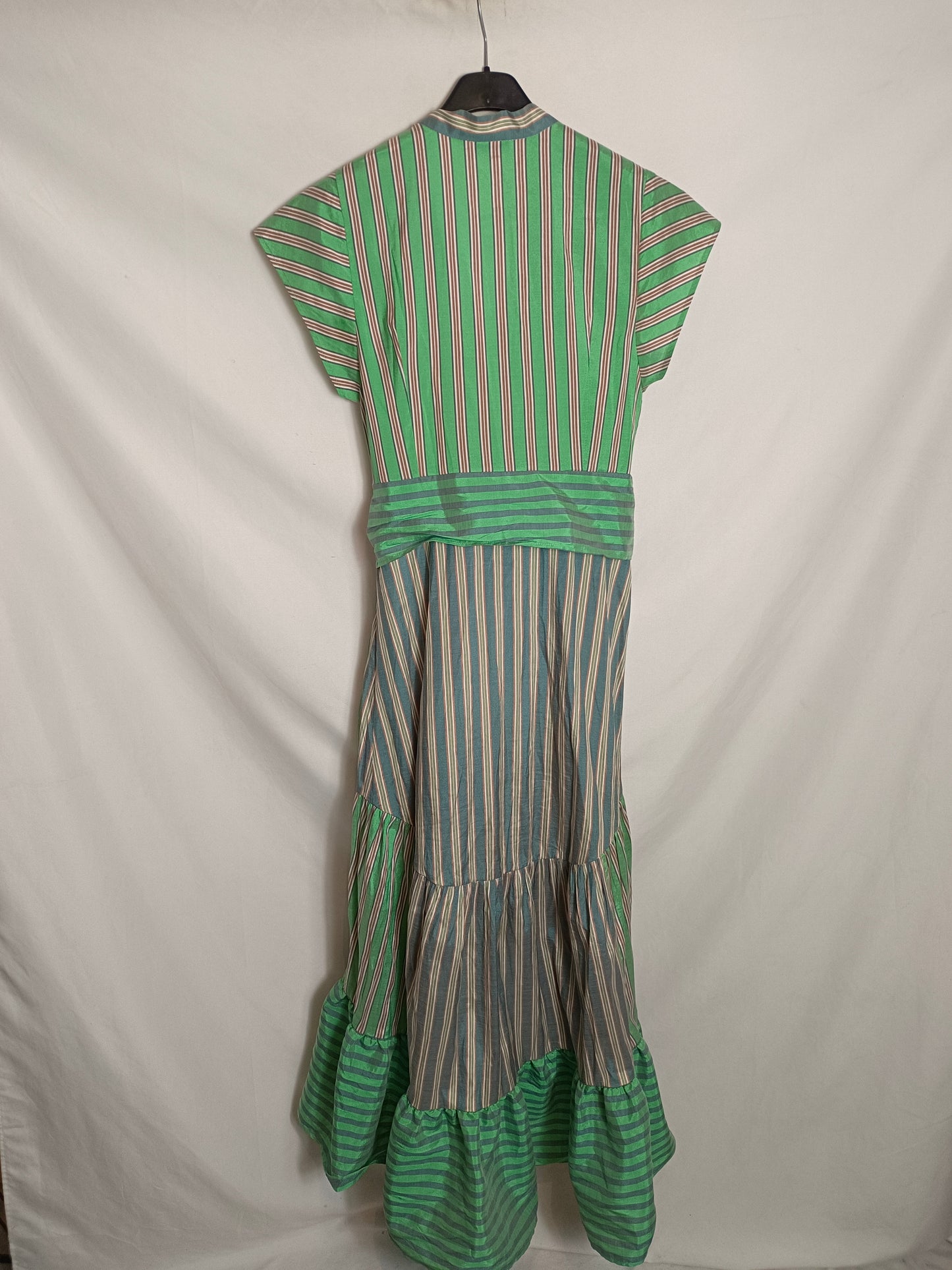 SANDRO. Vestido largo rayas T.36