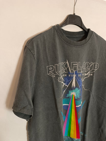 PULL&BEAR. Camiseta gris PINK FLOID T.xs
