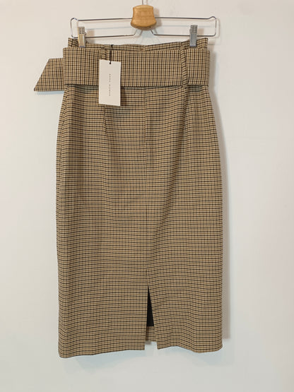 ZARA. Falda midi pata de gallo T.m