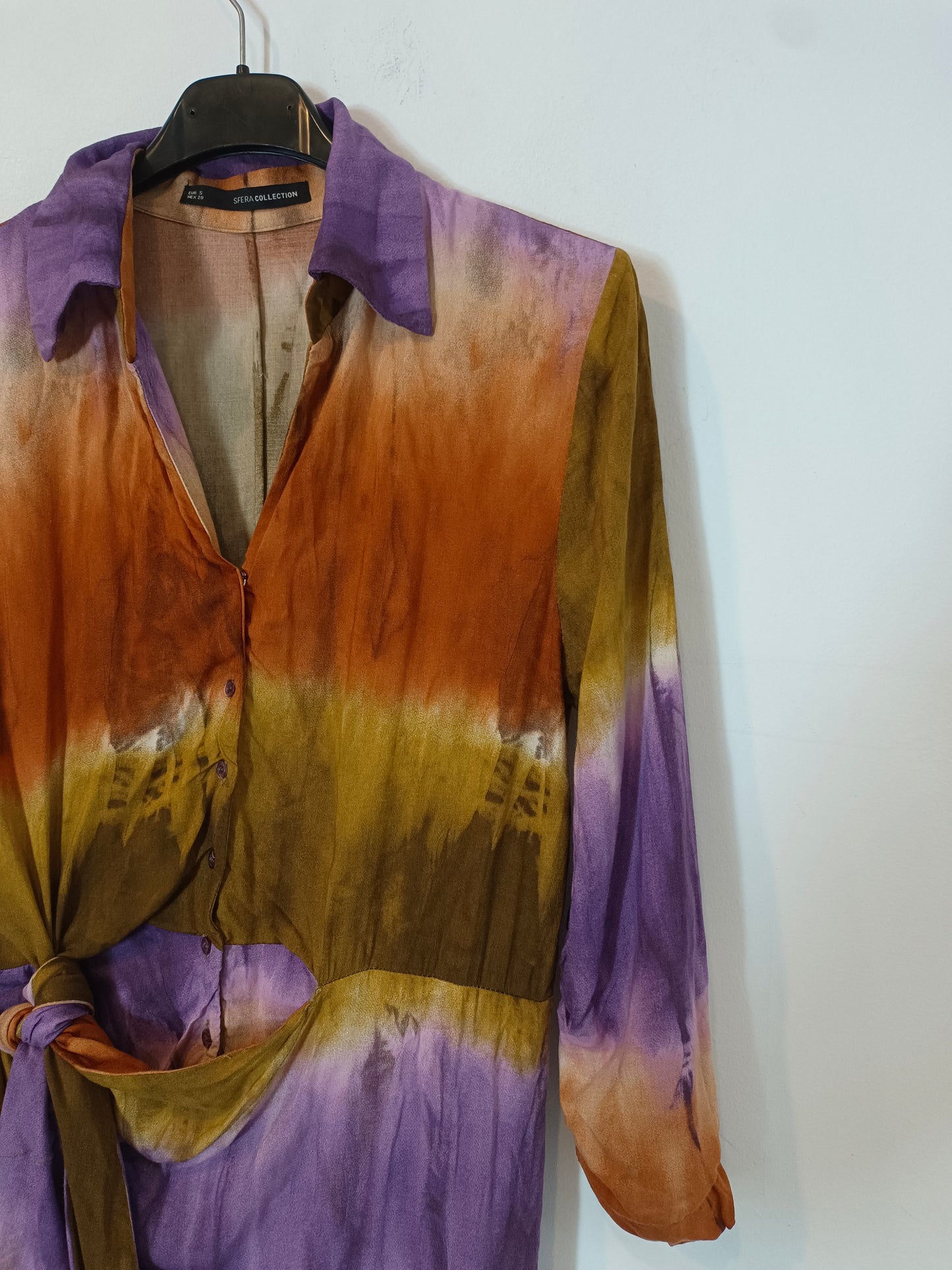 SFERA. Vestido midi tie dye T.s