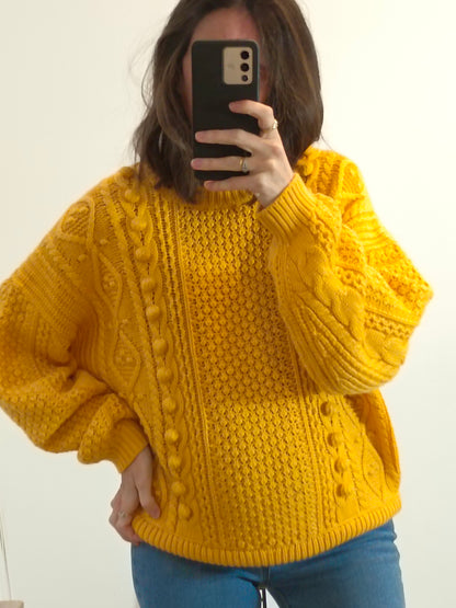 SÉZANE. Jersey mostaza ochos. T M