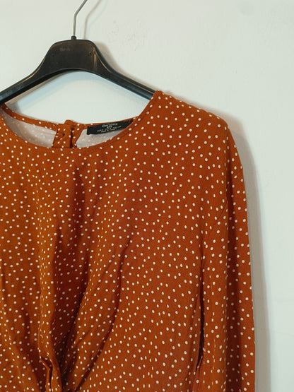 BERSHKA. Blusa teja lunares T.s