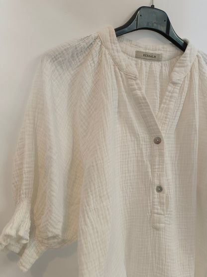 BEEBALM. blusa blanca bambula T.1(s)