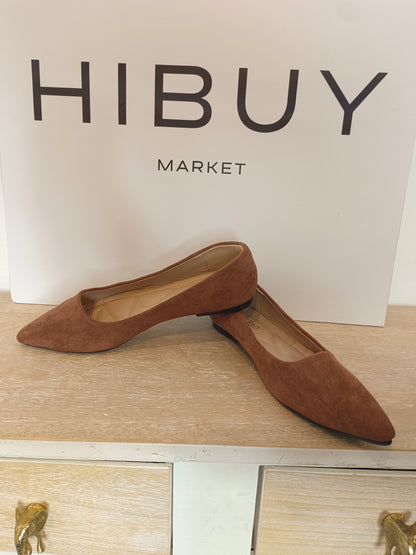 OTHERS. Brown suede ballerina S.40