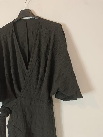 OTRAS. Vestido corto negro cruzado TU(S)