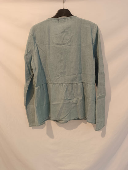 COLINE. Sobrecamisa denim bordada T.m