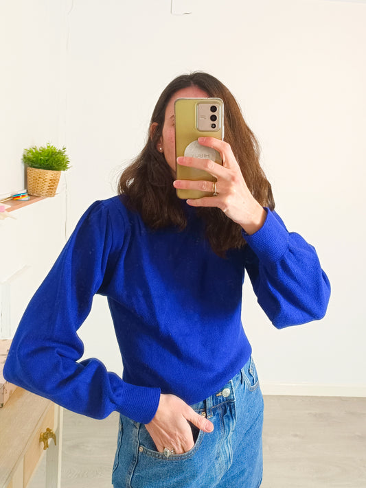 MANGO. Jersey azul klein T.s