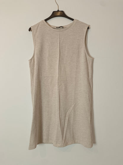 ZARA. Beige ribbed dress Tl