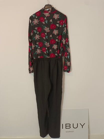 FORMULA JOVEN. Mono con parte de arriba estampada y semitransparente. T 38