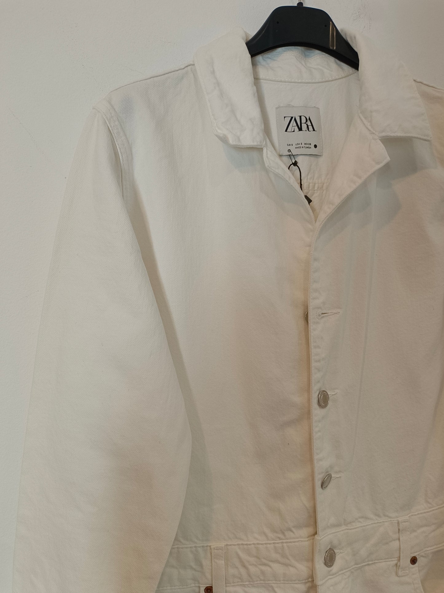 ZARA. Mono blanco denim T.s