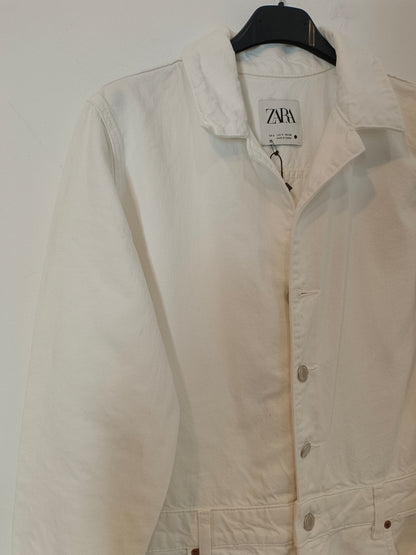 ZARA. Mono blanco denim T.s