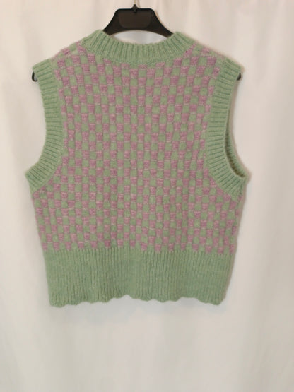 ZARA. Jersey sin mangas cuadros T.m