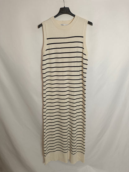 ZARA. Vestido largo rayas T.s