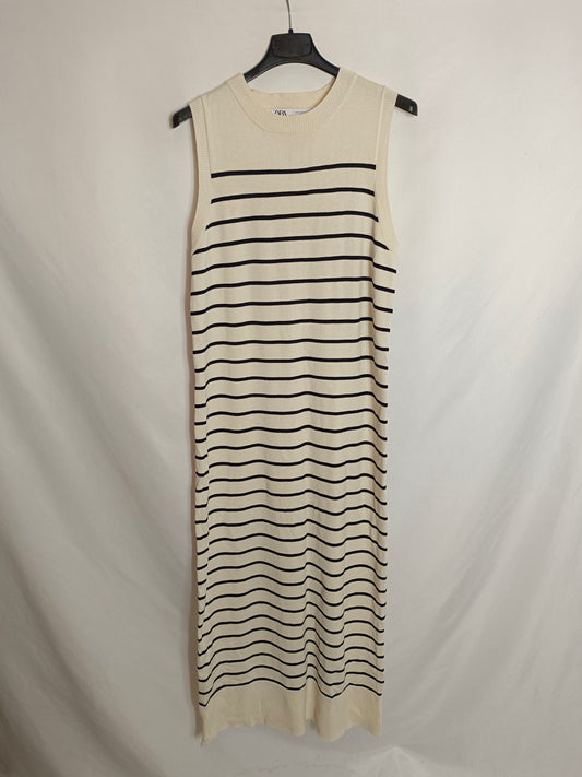 ZARA. Vestido largo rayas T.s