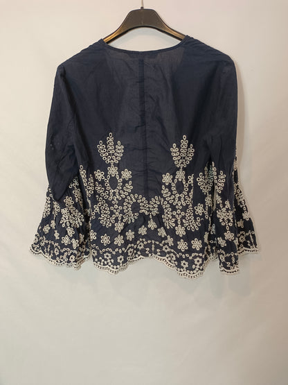 ZARA. Blue embroidered jacket Tm