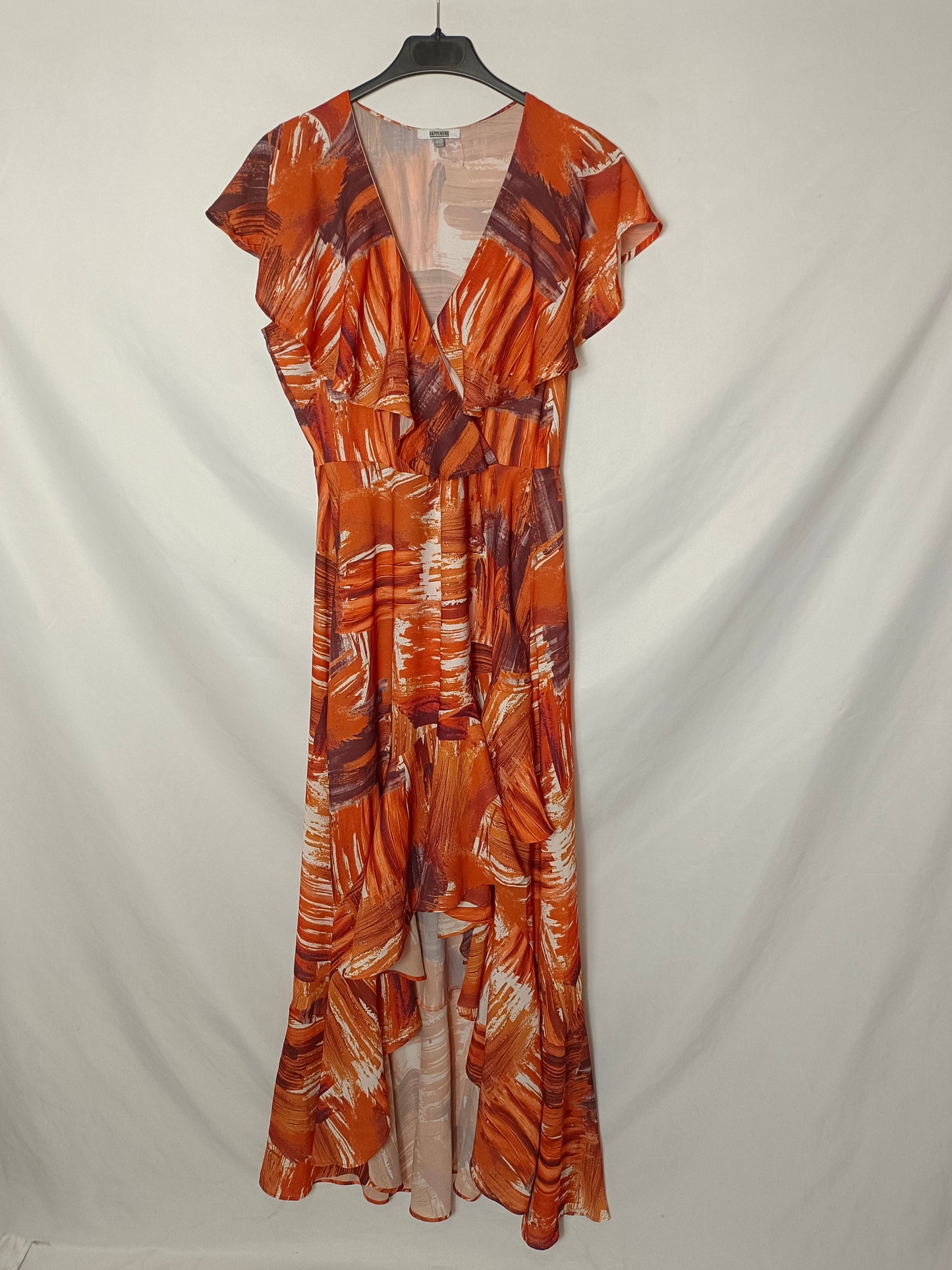 HAPPENING. Vestido corto asimétrico T.40