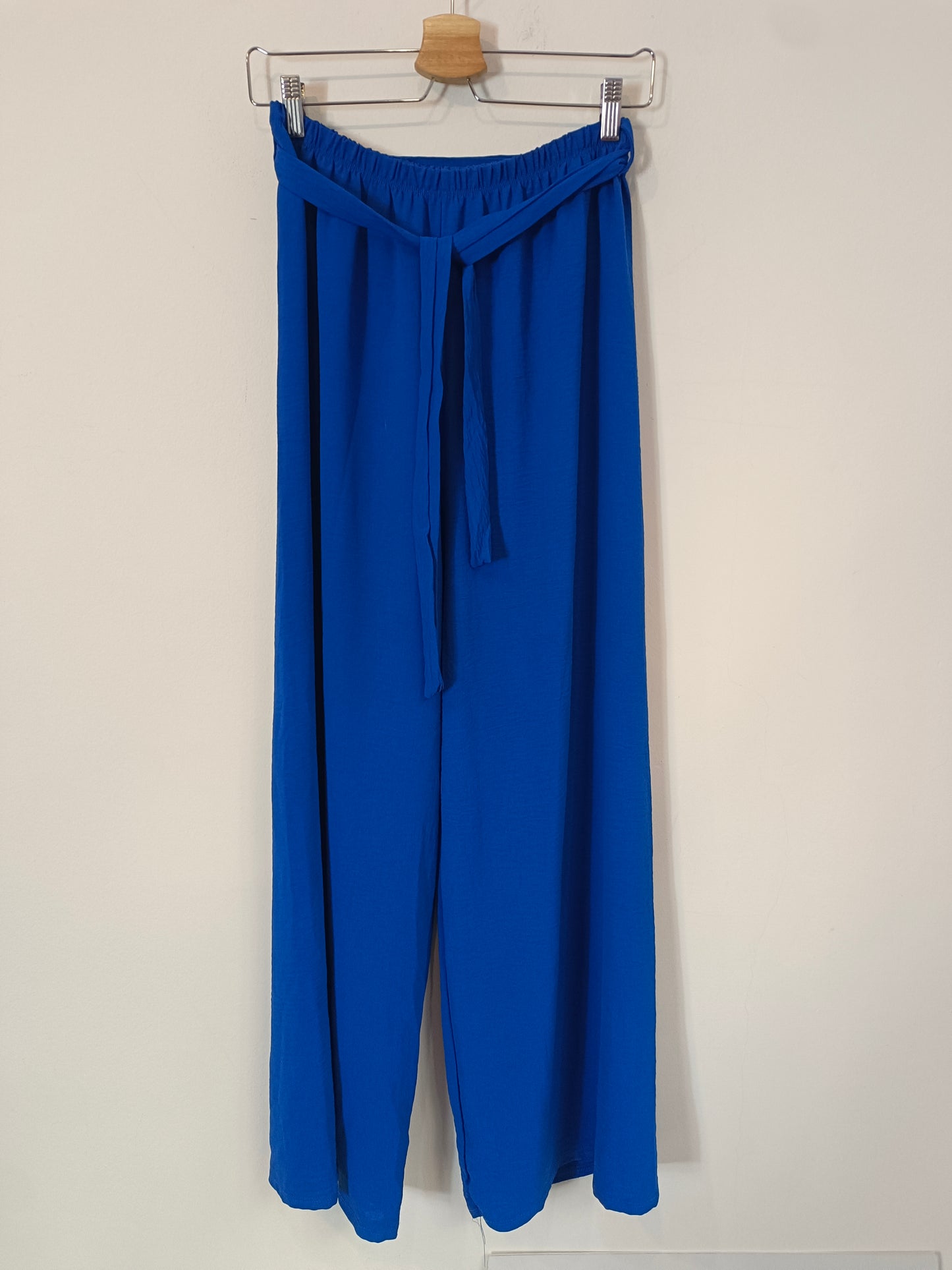 OTHERS. Blue wide-legged trousers with bow Your(s)