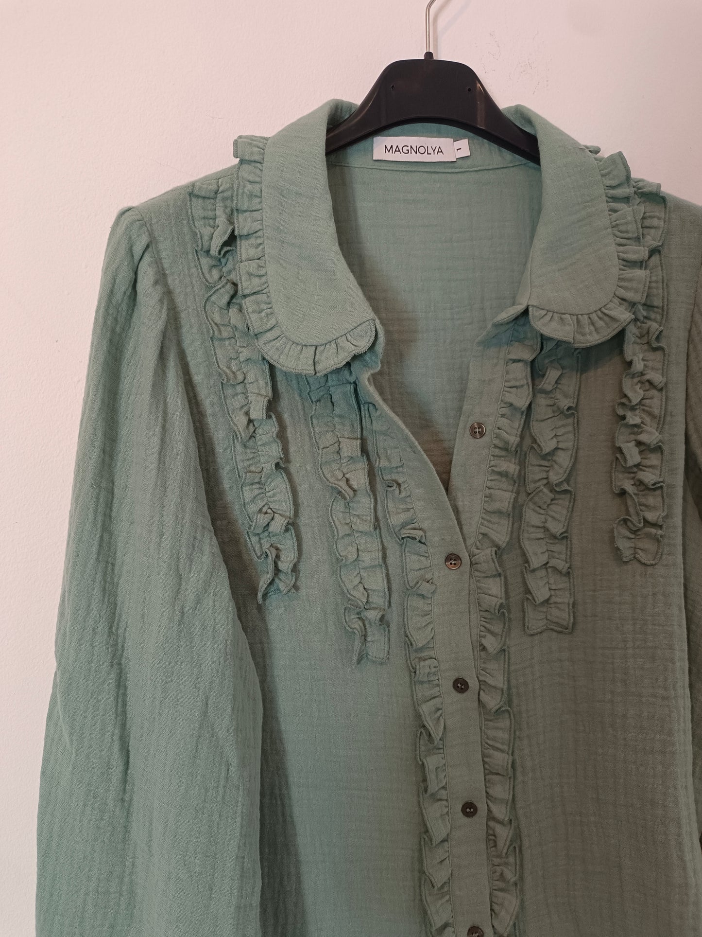 MAGNOLYA. Baby blue collar blouse S.1(s)