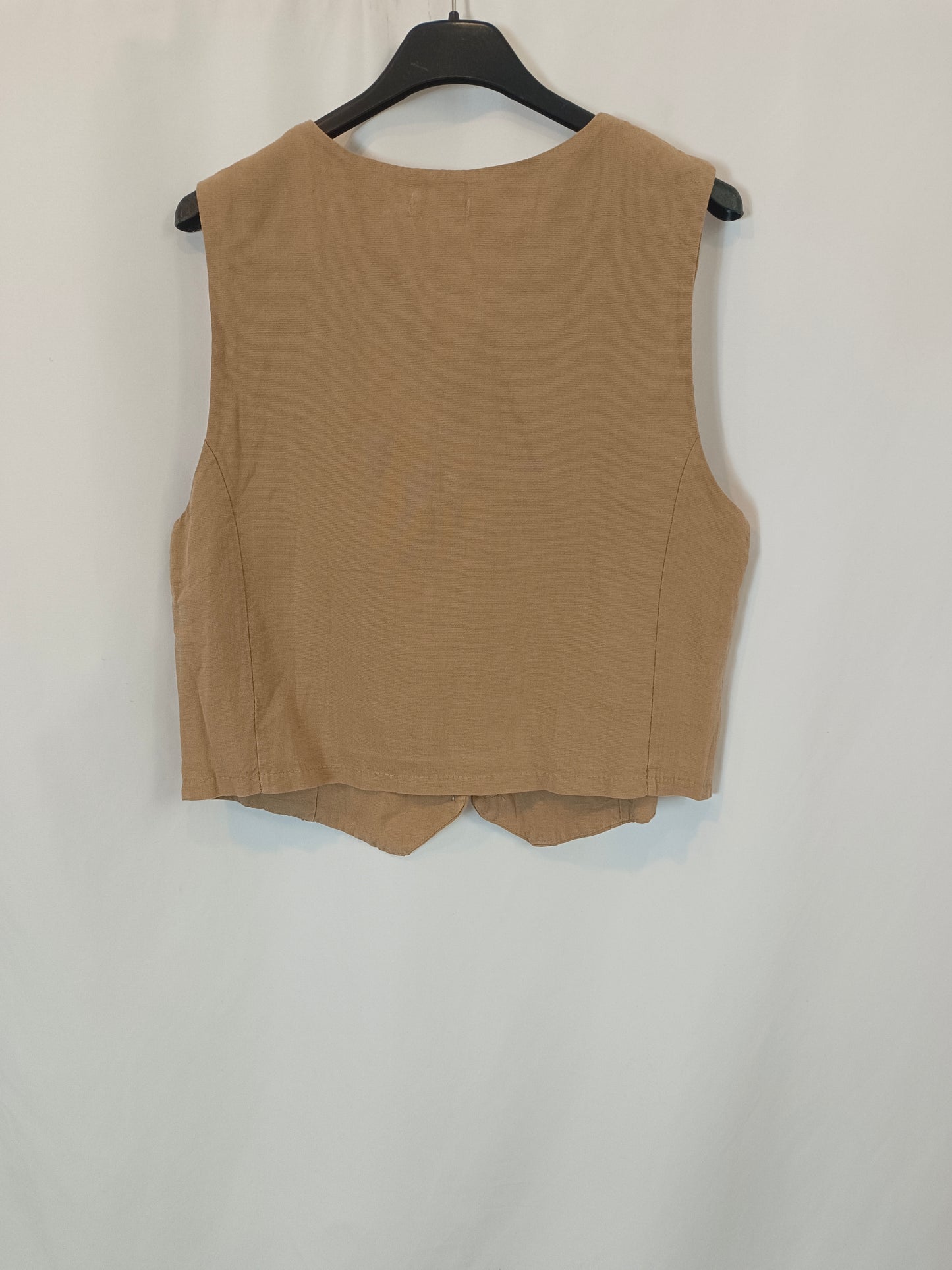N DE NUBE. Chaleco beige botones T.u(s/m)