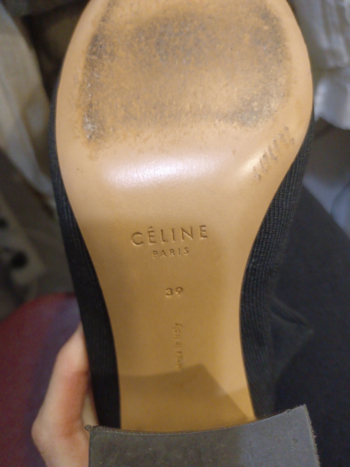 CELINE. Botines efecto calcentÍn. T 39