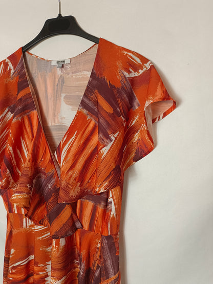 HAPPENING. Vestido corto asimétrico T.40