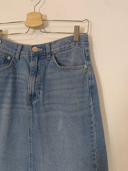 LEFTIES. Ts blue denim midi skirt