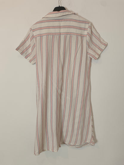 MD'M. Vestido camisero rayas T.38