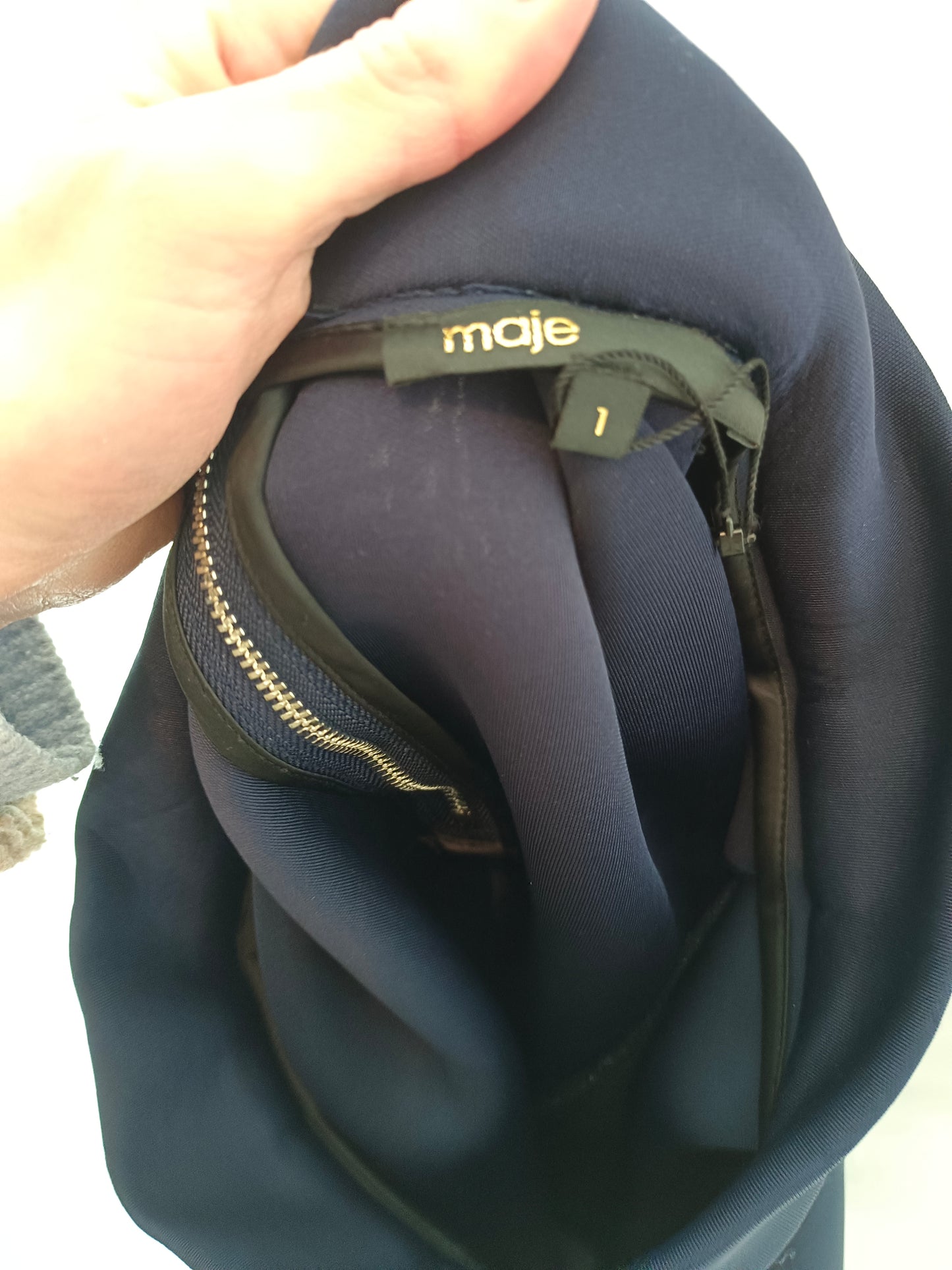 MAJE. Blue flared skirt Ts (1)