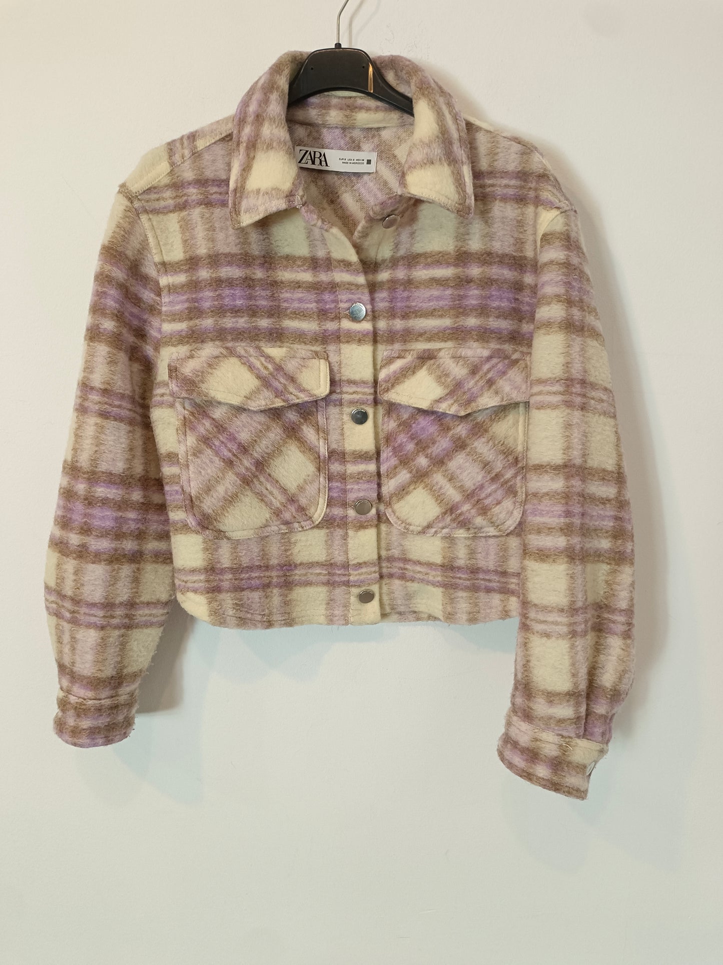 ZARA. Checked flannel overshirt/jacket Ts
