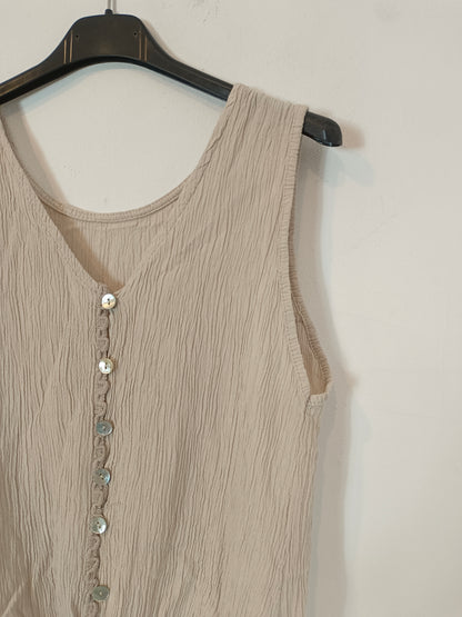 OTHERS. Textured beige top Tu(s/m)