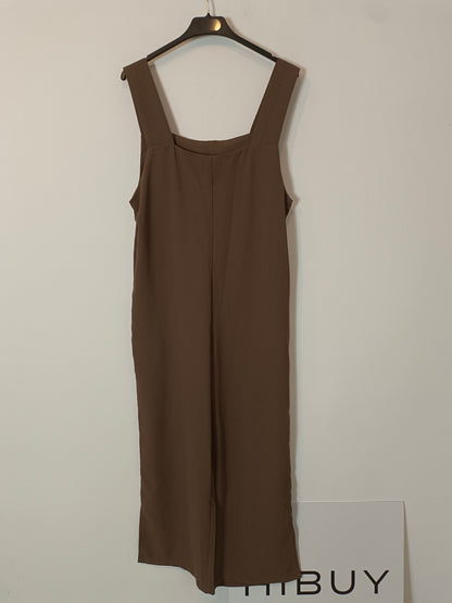 DAZY. Mono marrón fluido ancho  T.m