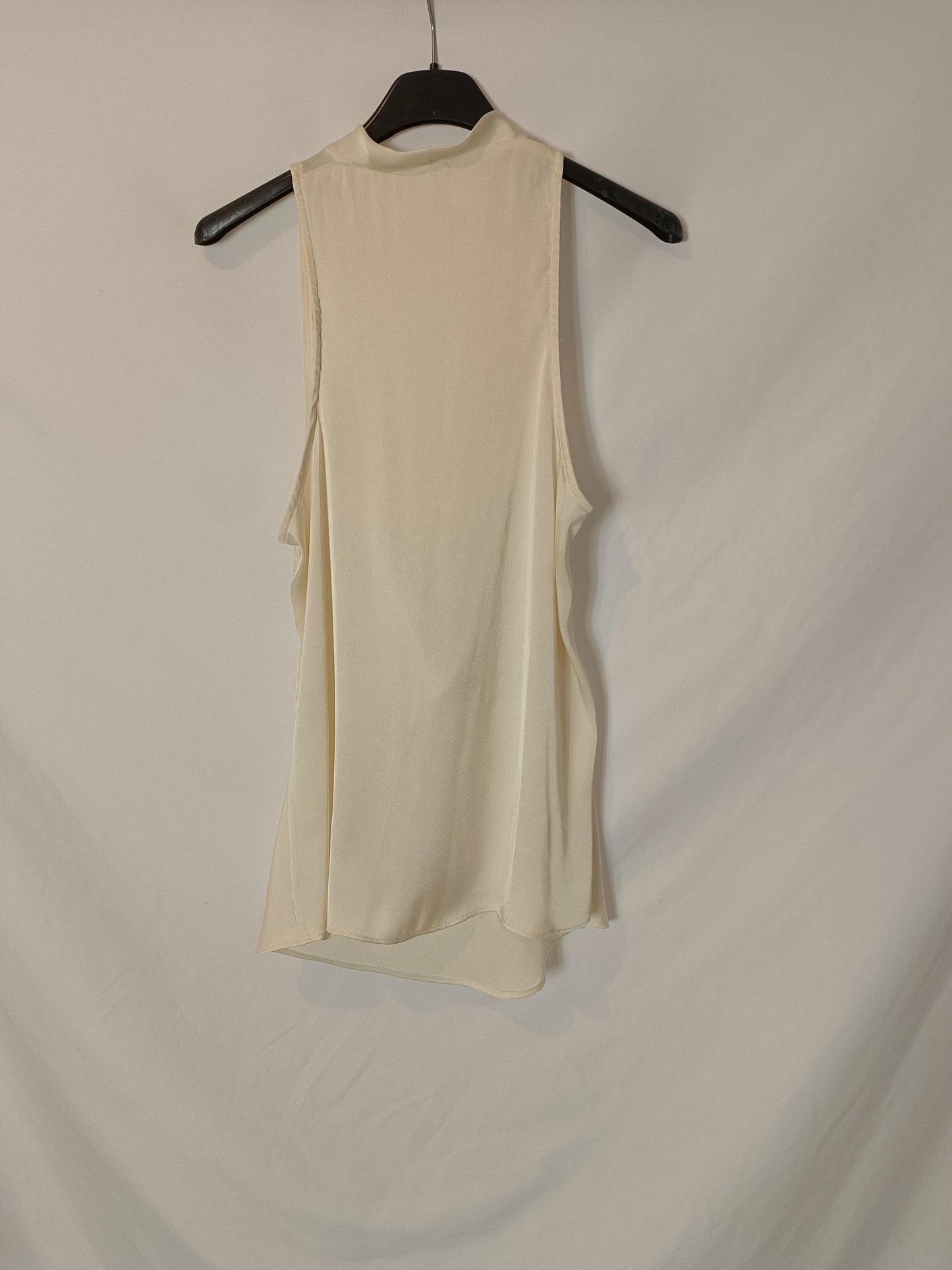 MANGO. Top beige fluido T.m