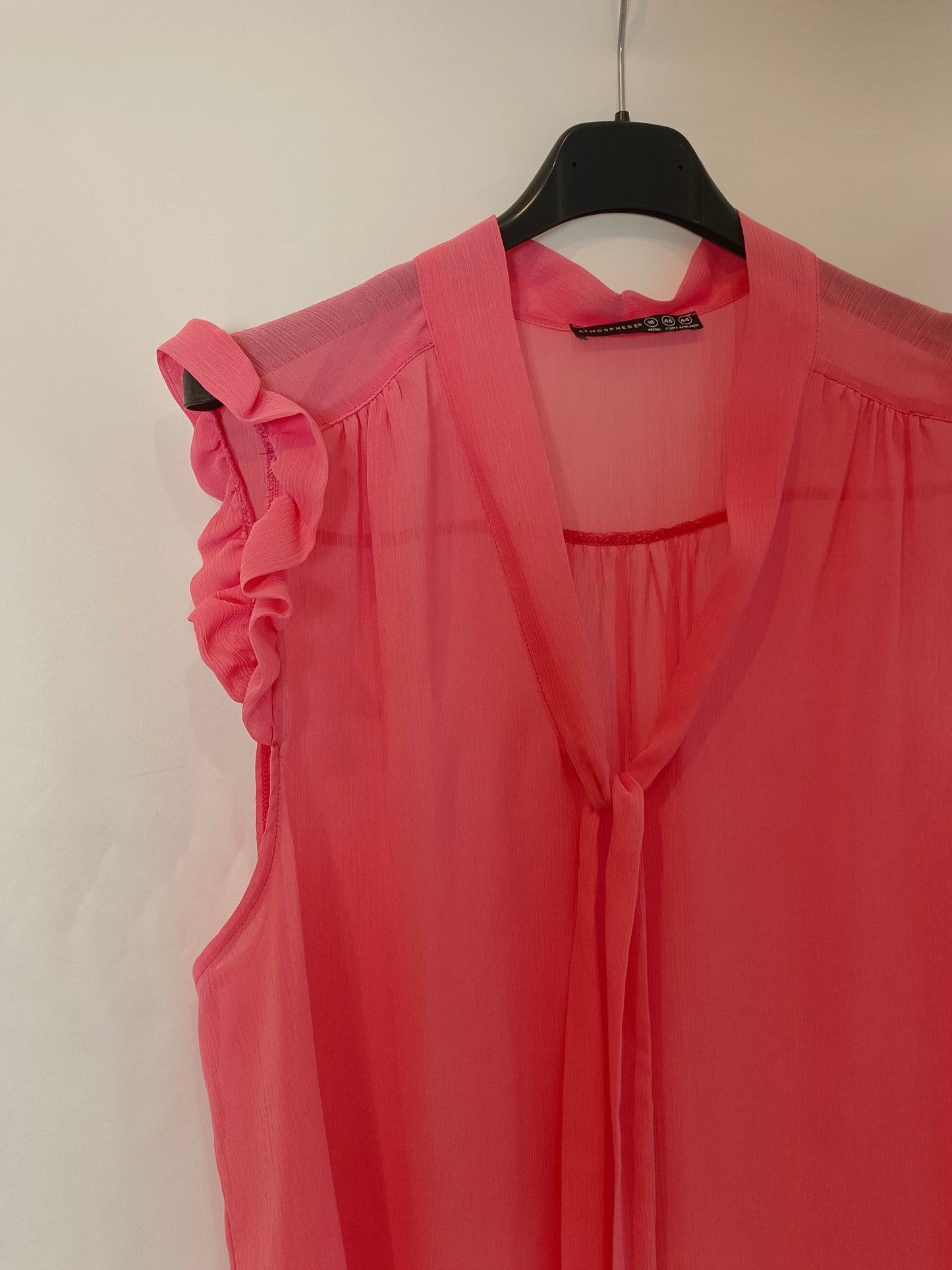 PRIMARK. Pink semi-sheer blouse, size 46