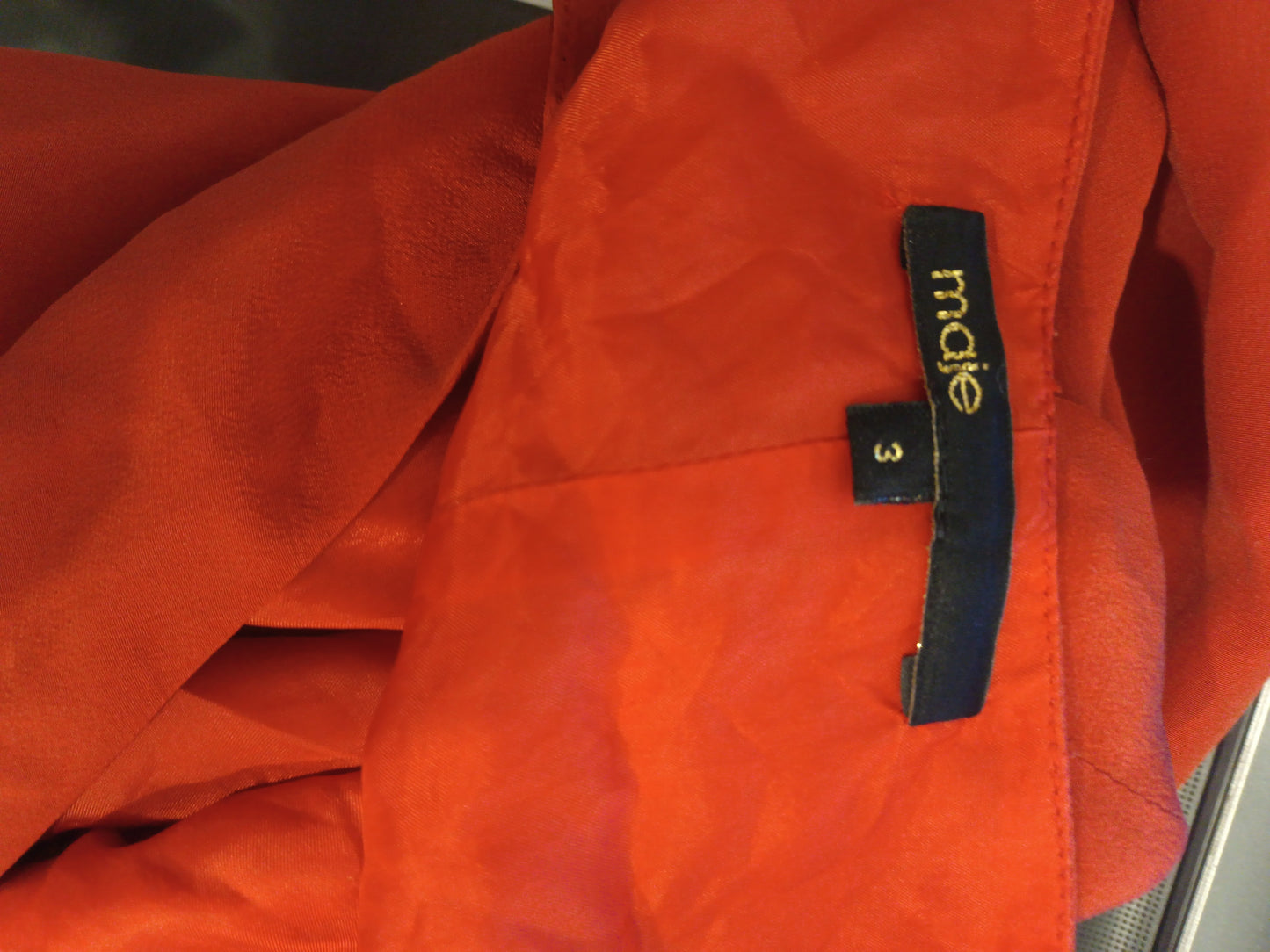 MAJE.Vestido corto rojo lT.3(L)