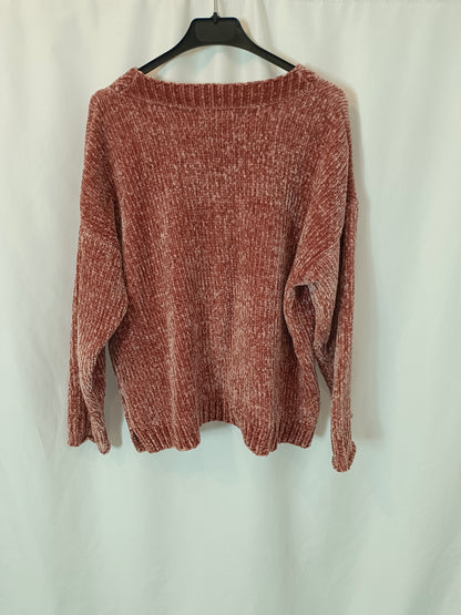 STRADIVARIUS. Pink velvet sweater TM