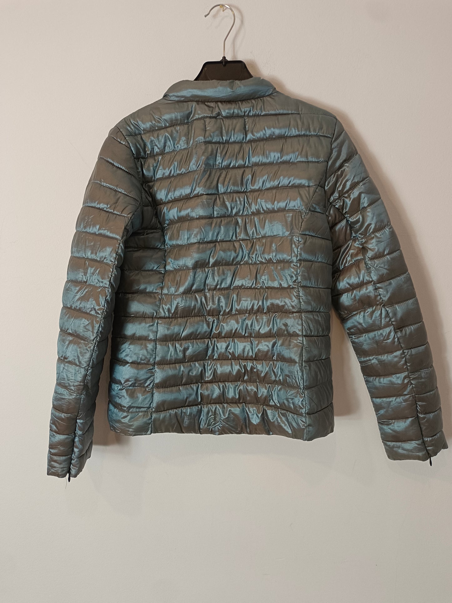 MANGO. Plumas ligeros gris metalizado T.m