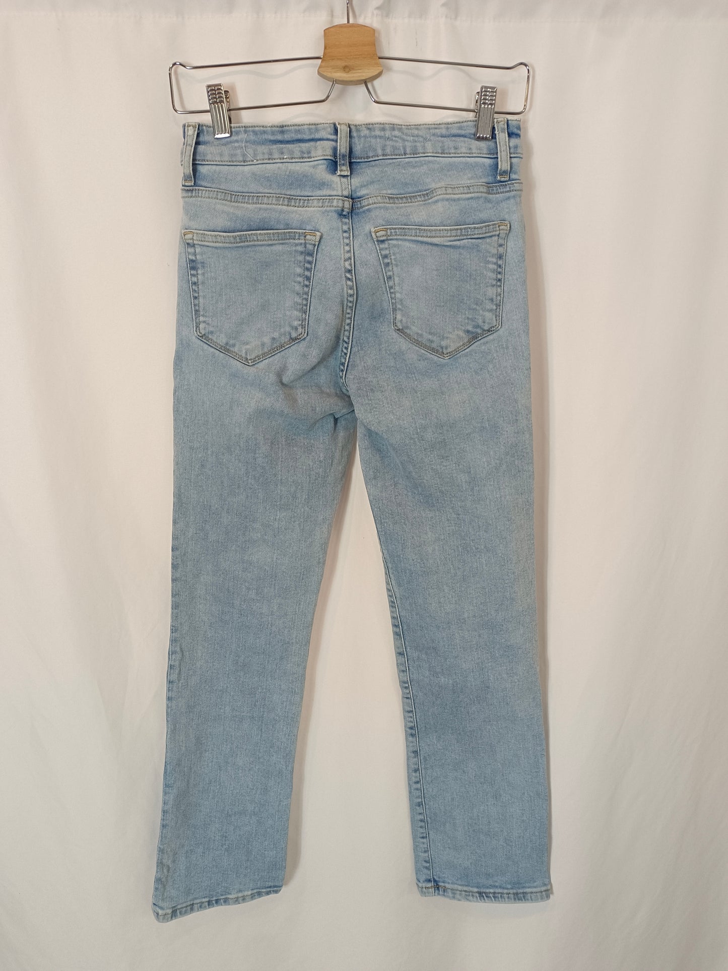 MANGO. Straight-leg denim trousers, size 34