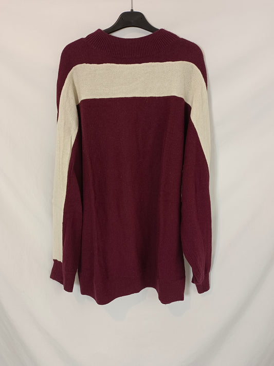 &amp;OTHER STORIES. Burgundy striped Ts sweater