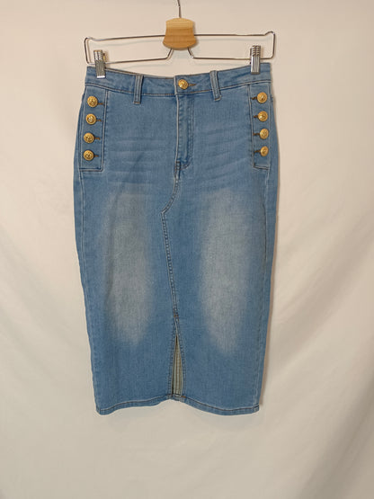 DENIM LIFE. Denim skirt with buttons Tm