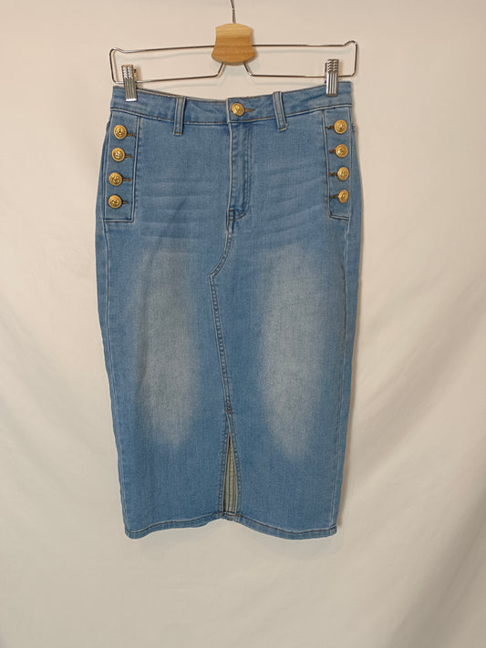 DENIM LIFE. Falda denim botones T.m